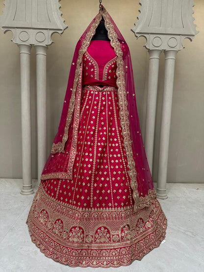 Rani Pink Designer Lehenga 2175