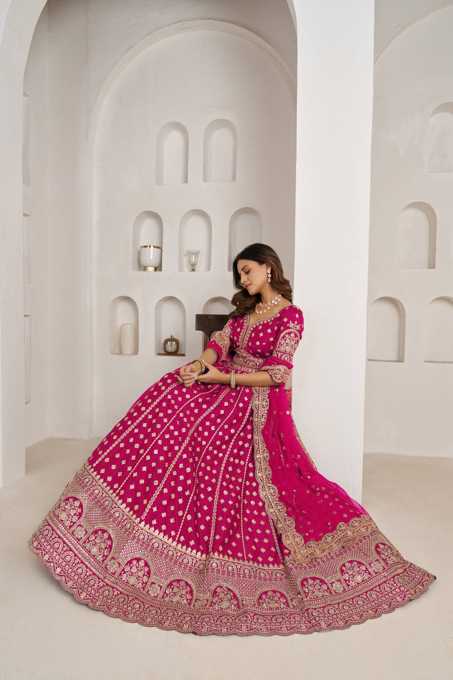 Rani Pink Designer Lehenga 2175