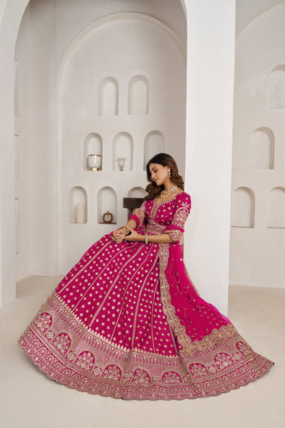 Rani Pink Designer Lehenga 2175