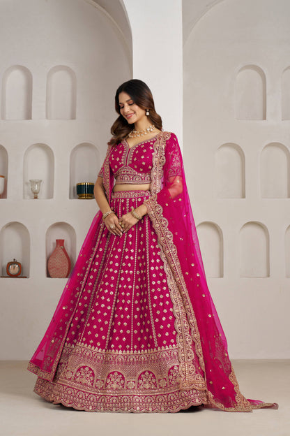 Rani Pink Designer Lehenga 2175