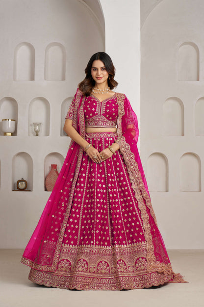 Rani Pink Designer Lehenga 2175