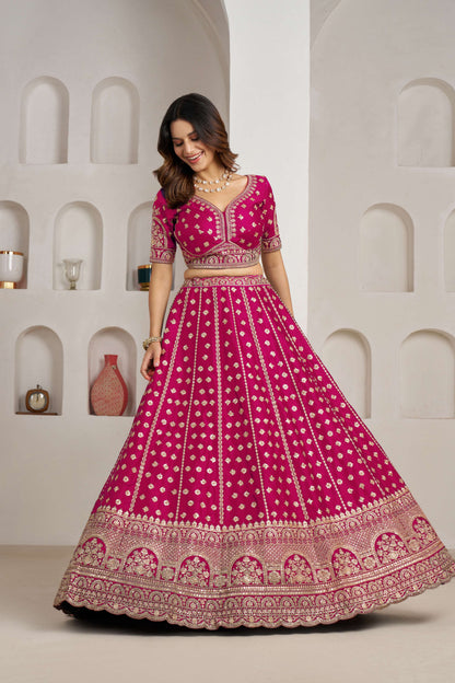 Rani Pink Designer Lehenga 2175