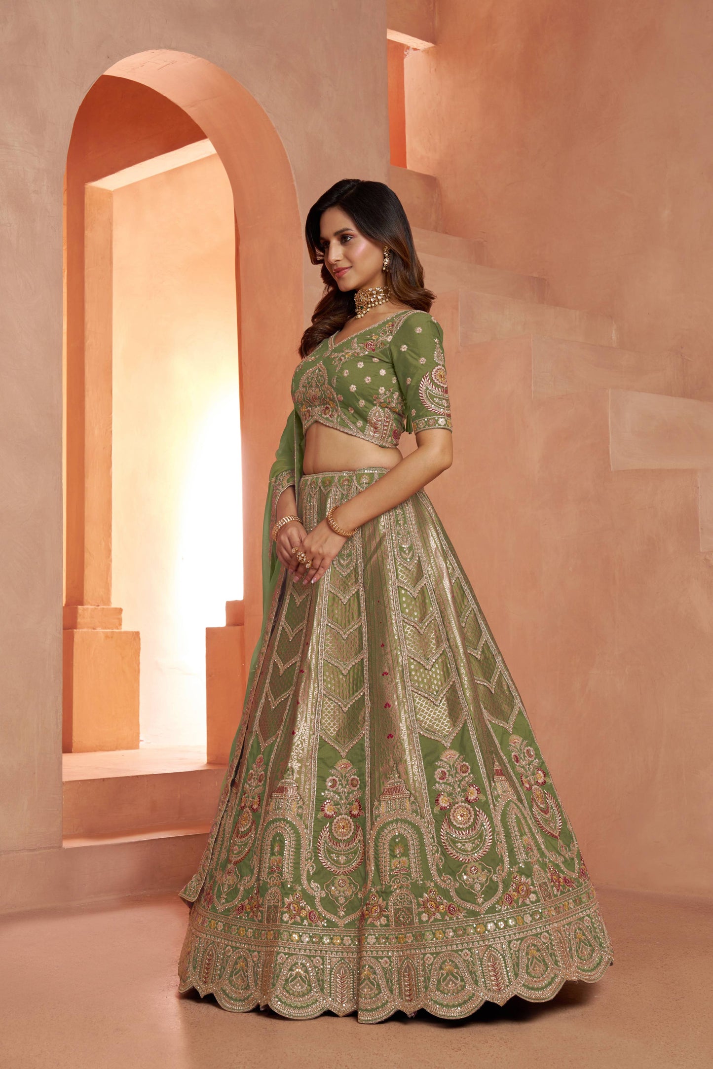 Baby Pink Designer Lehenga 2178