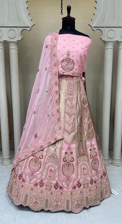 Baby Pink Designer Lehenga 2178