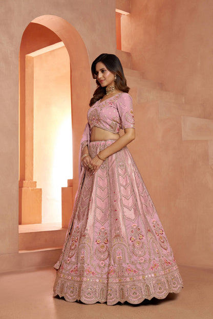 Baby Pink Designer Lehenga 2178