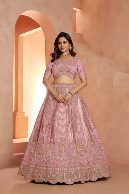 Baby Pink Designer Lehenga 2178