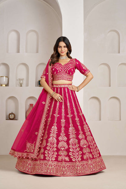 Rani Pink Designer Lehenga 2192