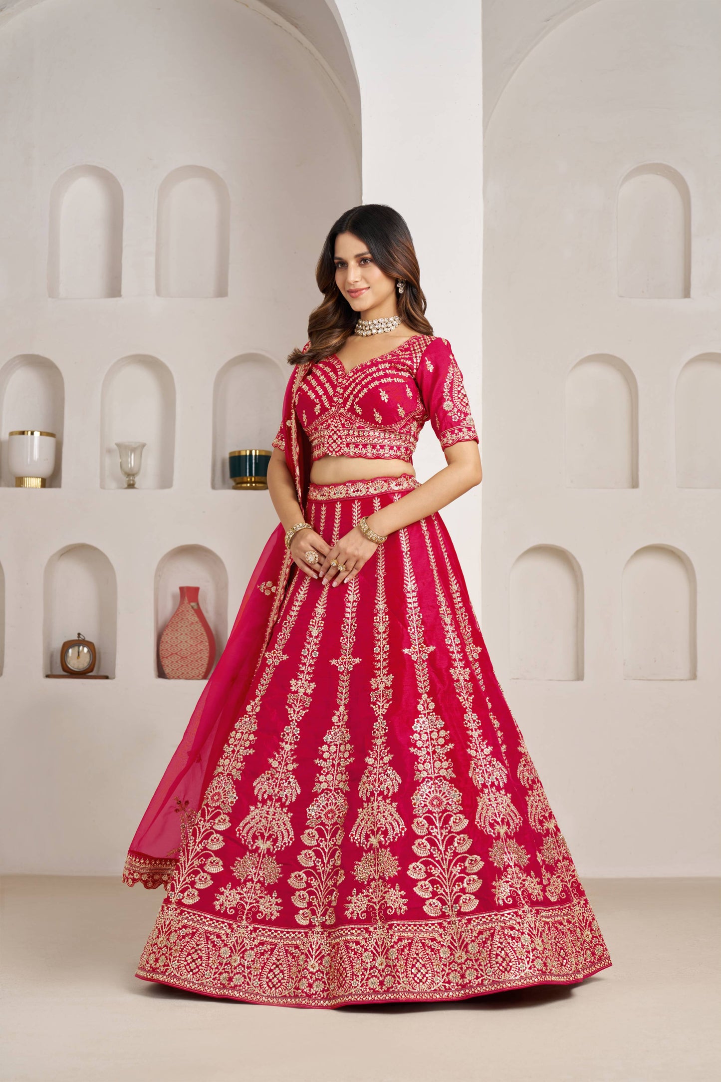 Rani Pink Designer Lehenga 2192