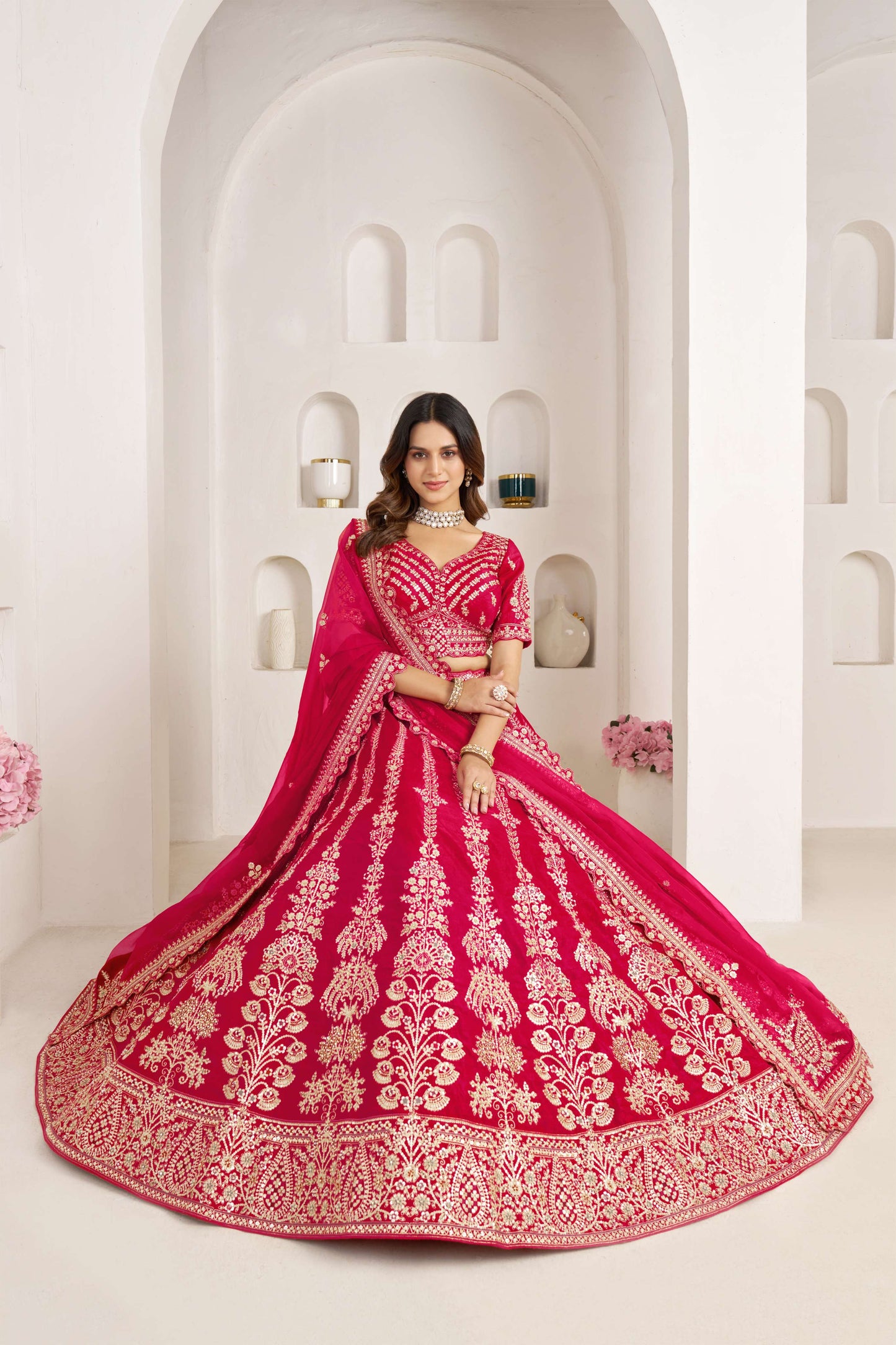 Rani Pink Designer Lehenga 2192