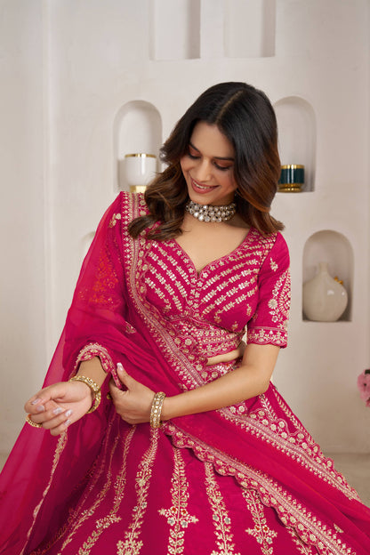 Rani Pink Designer Lehenga 2192