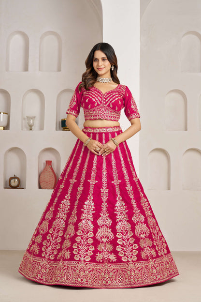 Rani Pink Designer Lehenga 2192