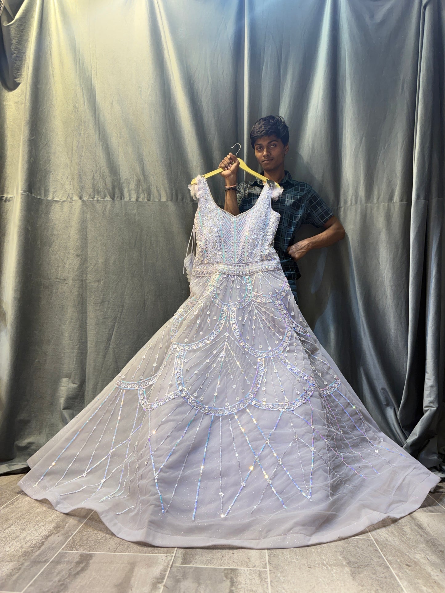 Gorgeous baby pink lavender lilac gown