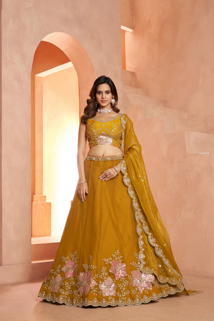 Mehendi Green Designer Lehenga 2216