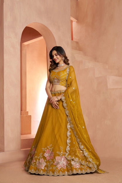 Mehendi Green Designer Lehenga 2216