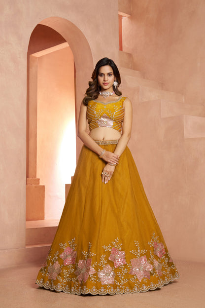 Mehendi Green Designer Lehenga 2216