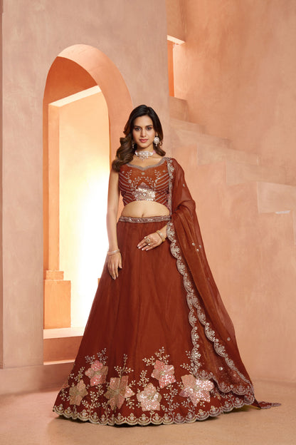 Mehendi Green Designer Lehenga 2216