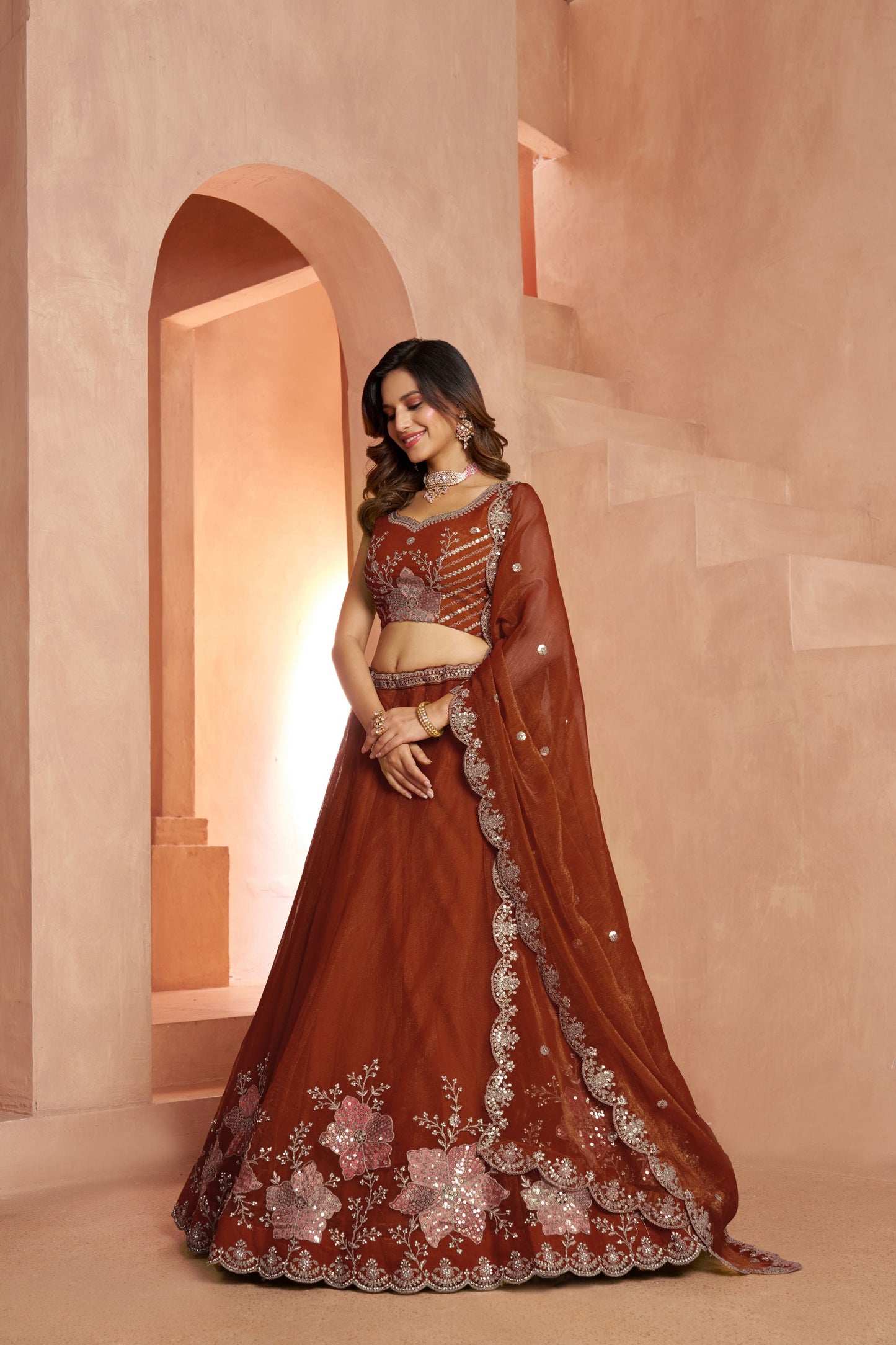 Mehendi Green Designer Lehenga 2216