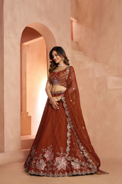Mehendi Green Designer Lehenga 2216