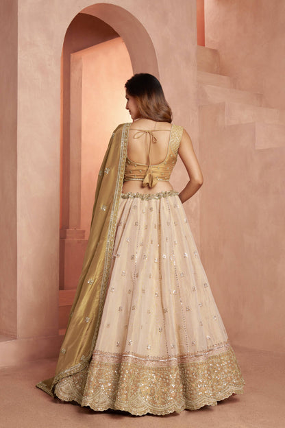 Golden Double Shade Lehenga 2238