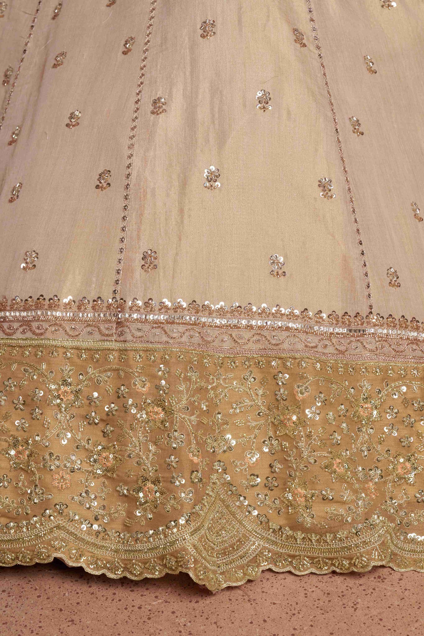Golden Double Shade Lehenga 2238