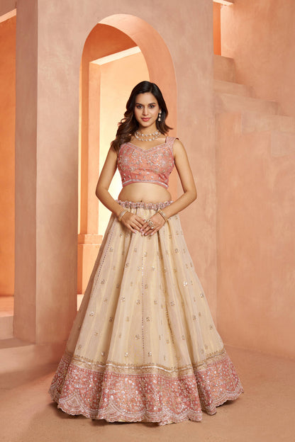 Golden Double Shade Lehenga 2238