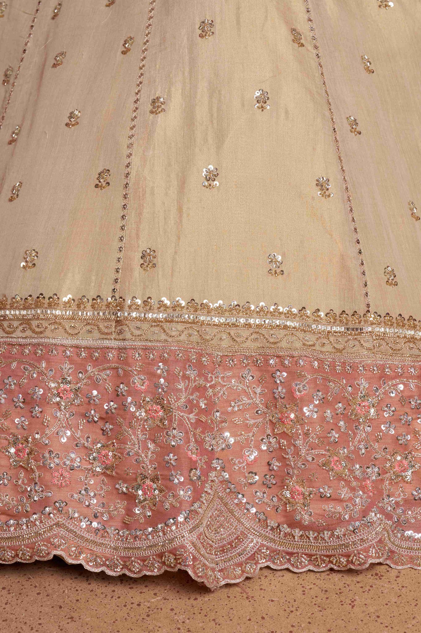 Golden Double Shade Lehenga 2238