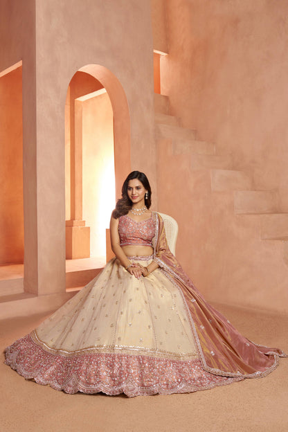 Golden Double Shade Lehenga 2238