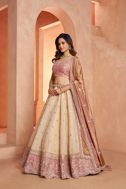 Golden Double Shade Lehenga 2238