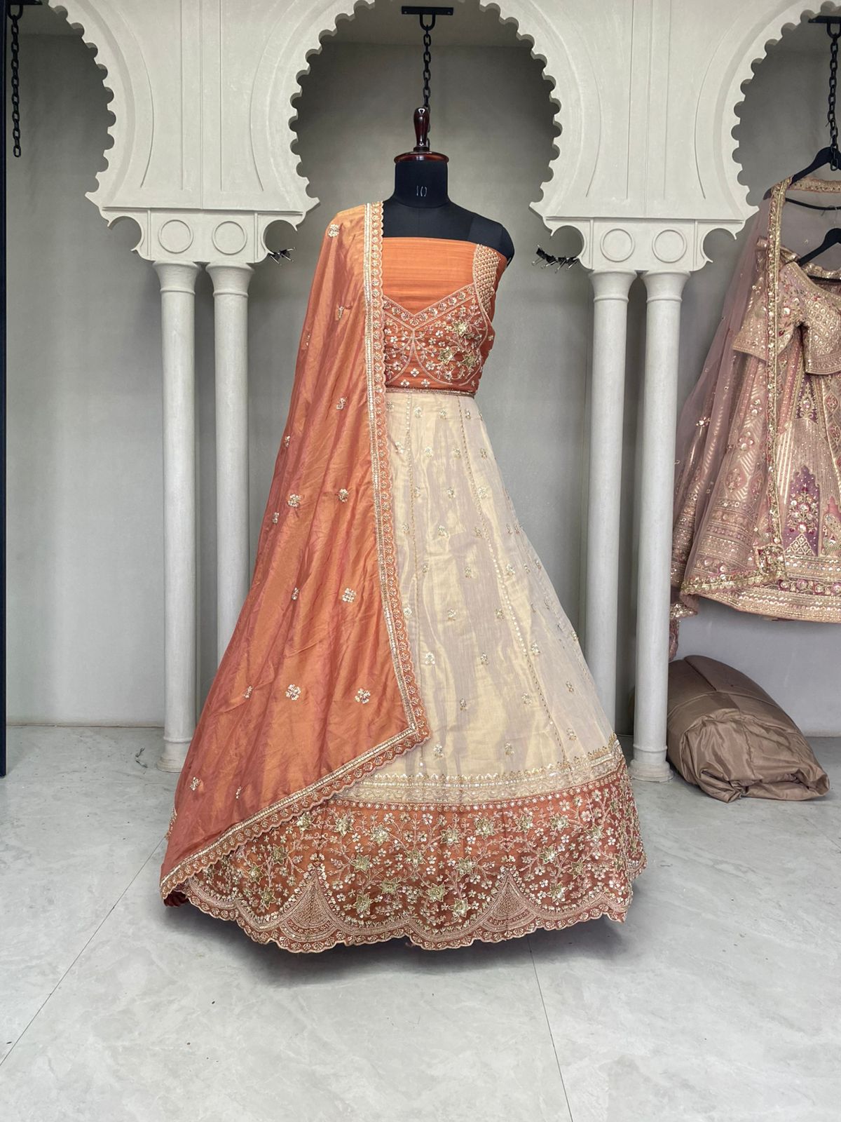 Golden Double Shade Lehenga 2238