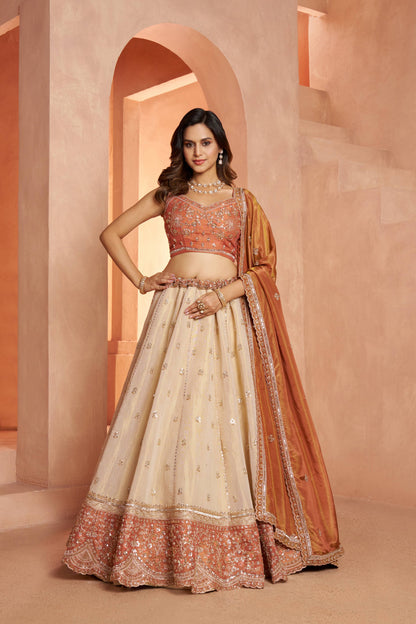 Golden Double Shade Lehenga 2238
