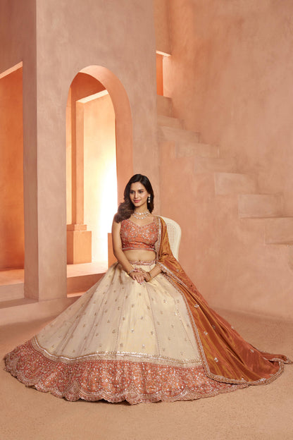 Golden Double Shade Lehenga 2238