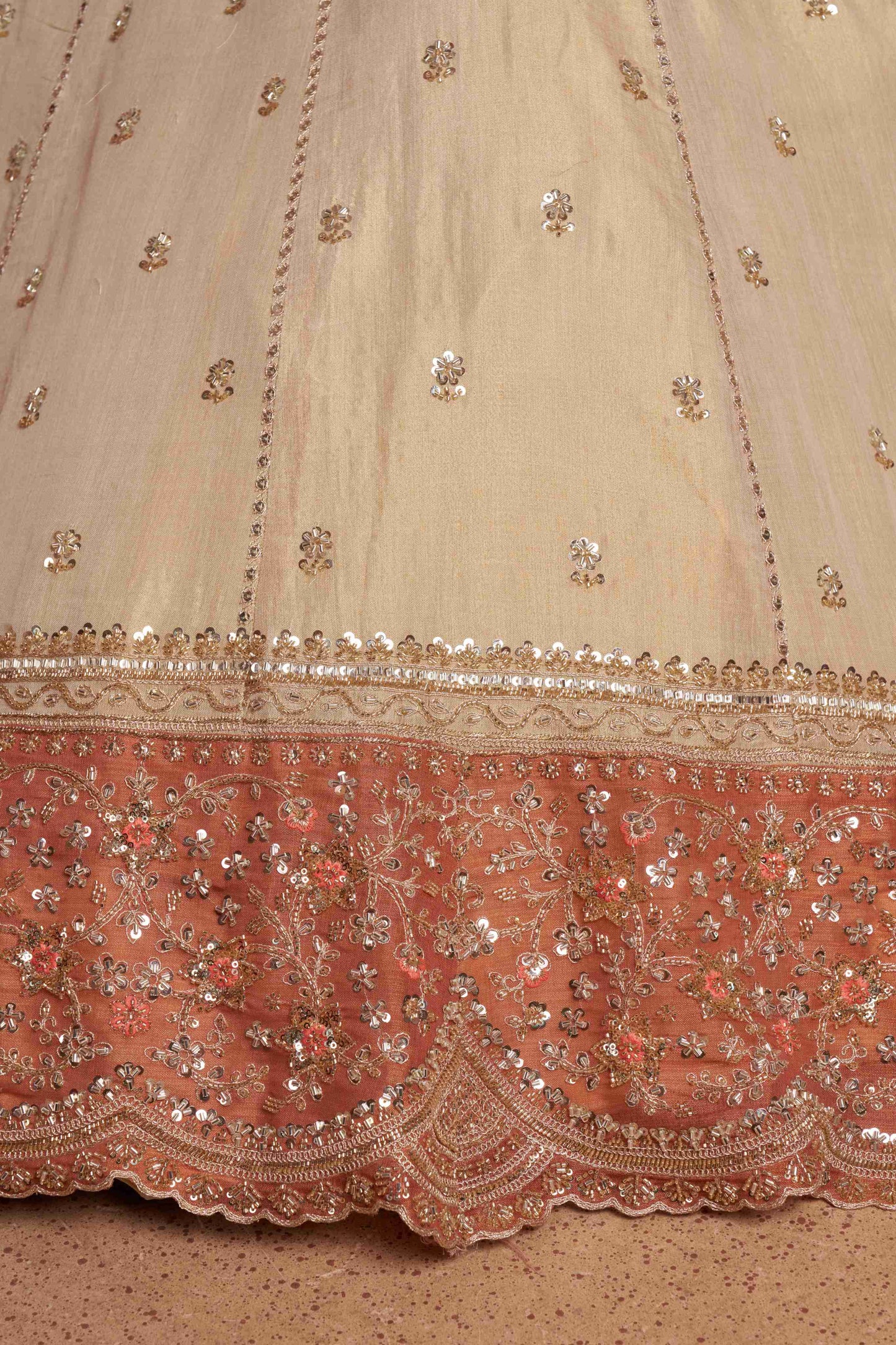 Golden Double Shade Lehenga 2238
