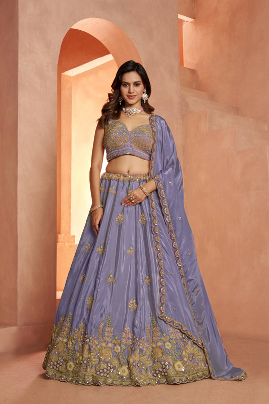 Purple Designer Lehenga 2243