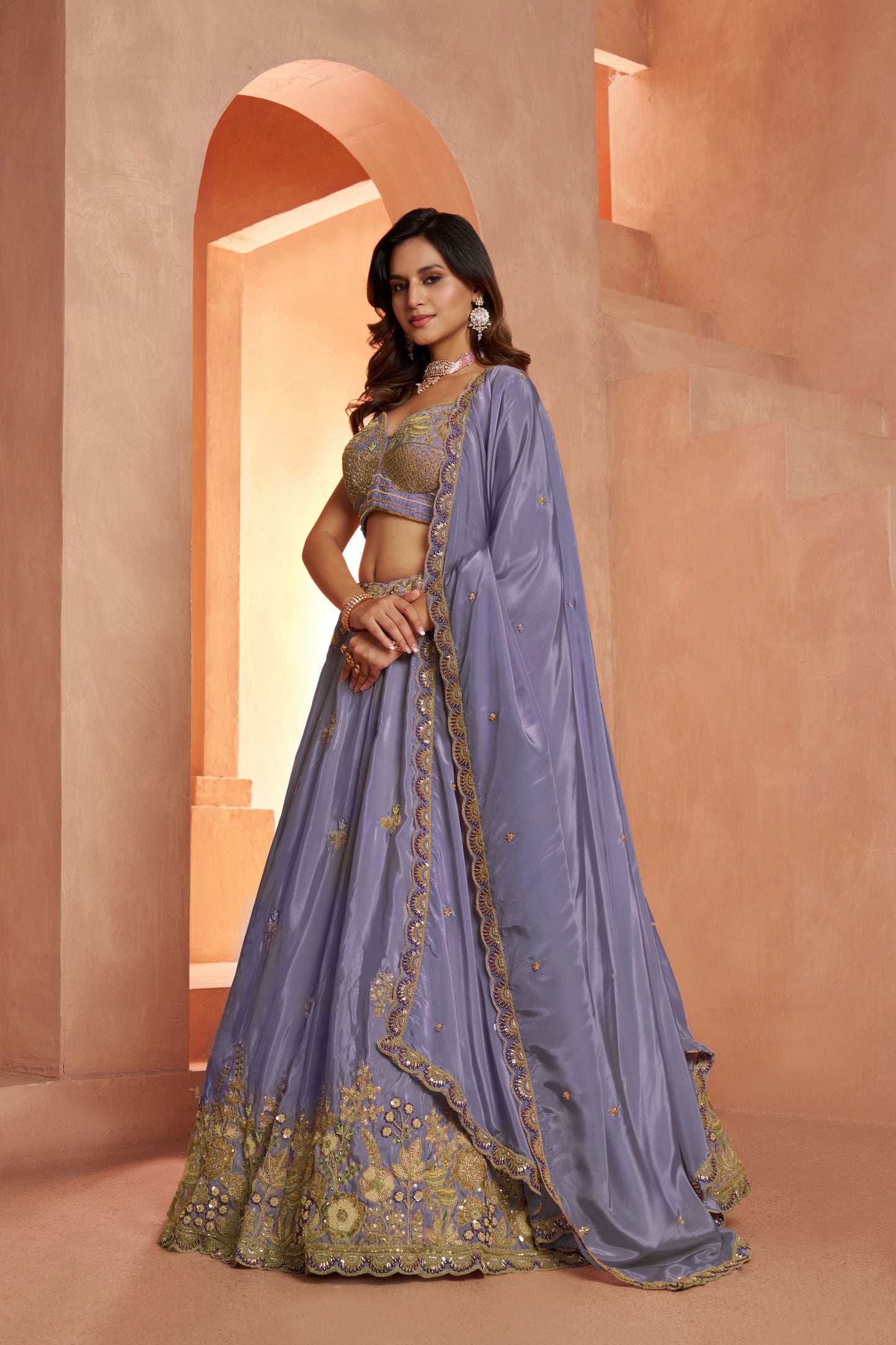 Purple Designer Lehenga 2243
