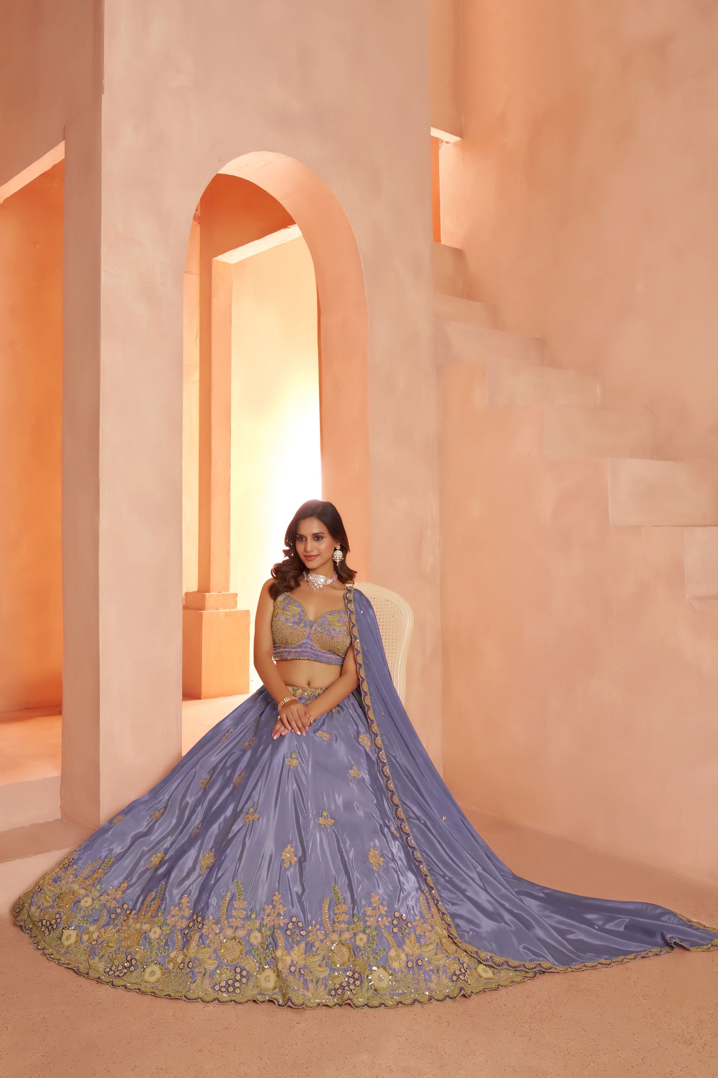 Purple Designer Lehenga 2243