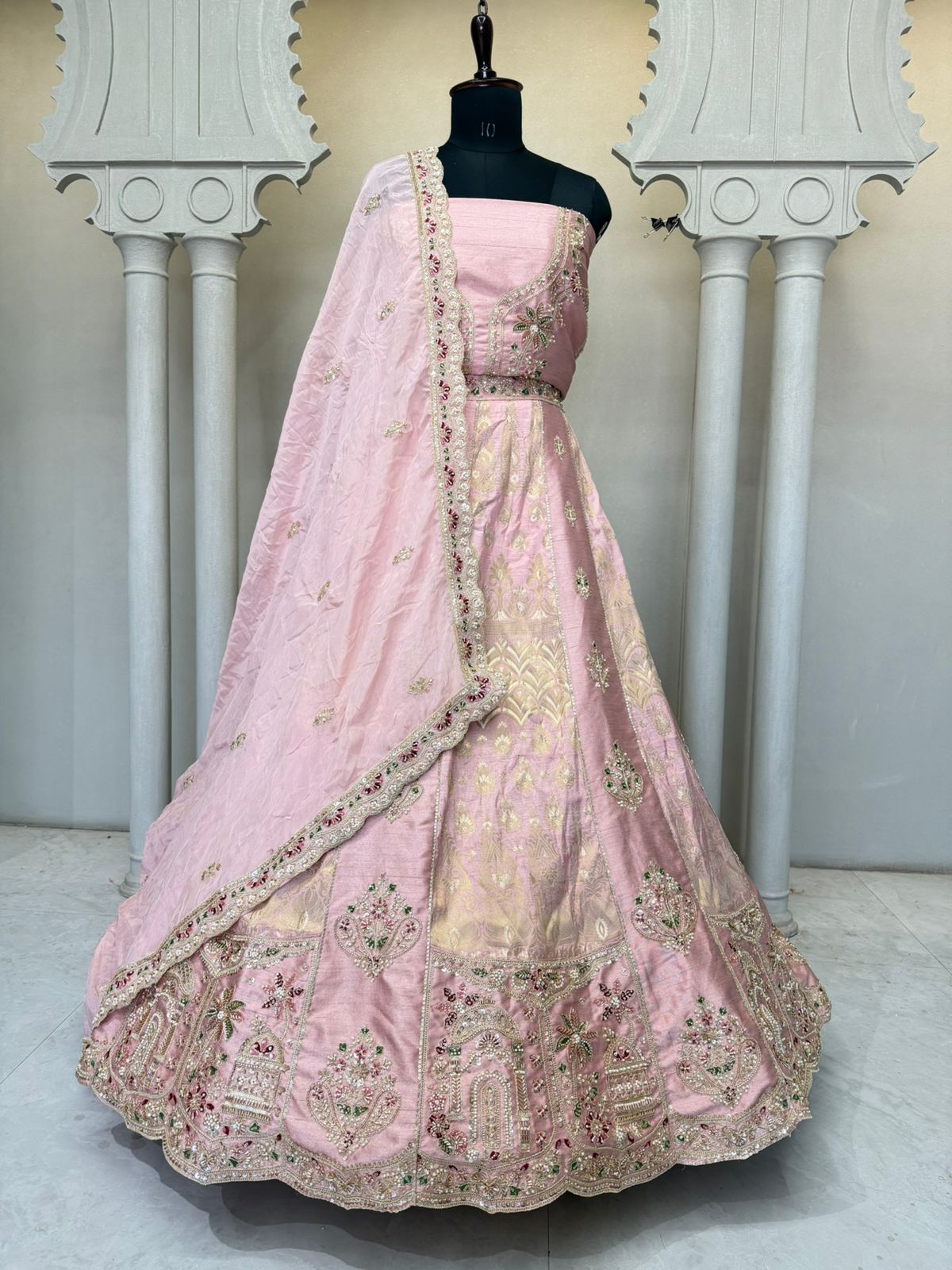 Rust Orange Designer Lehenga 2250
