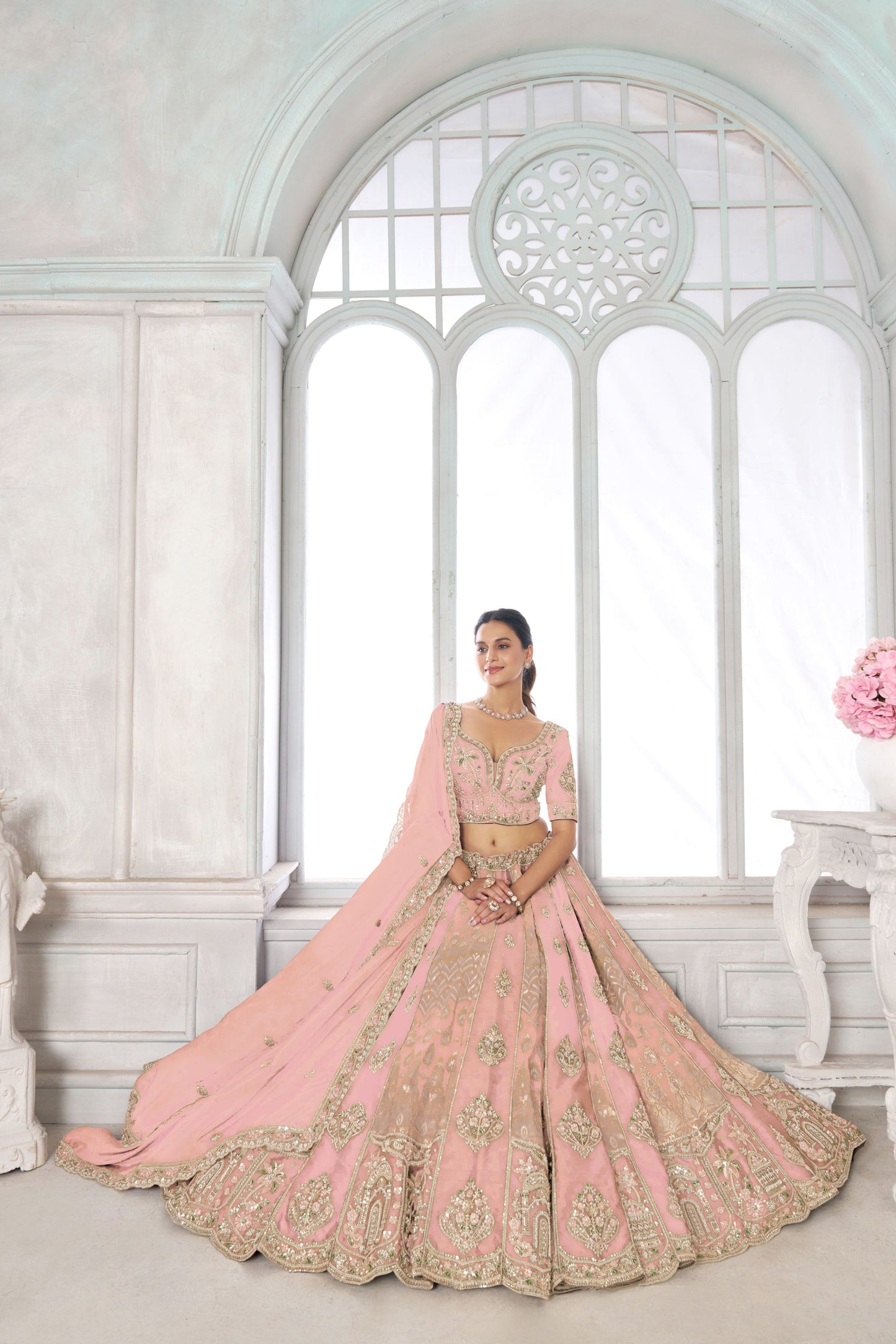 Rust Orange Designer Lehenga 2250