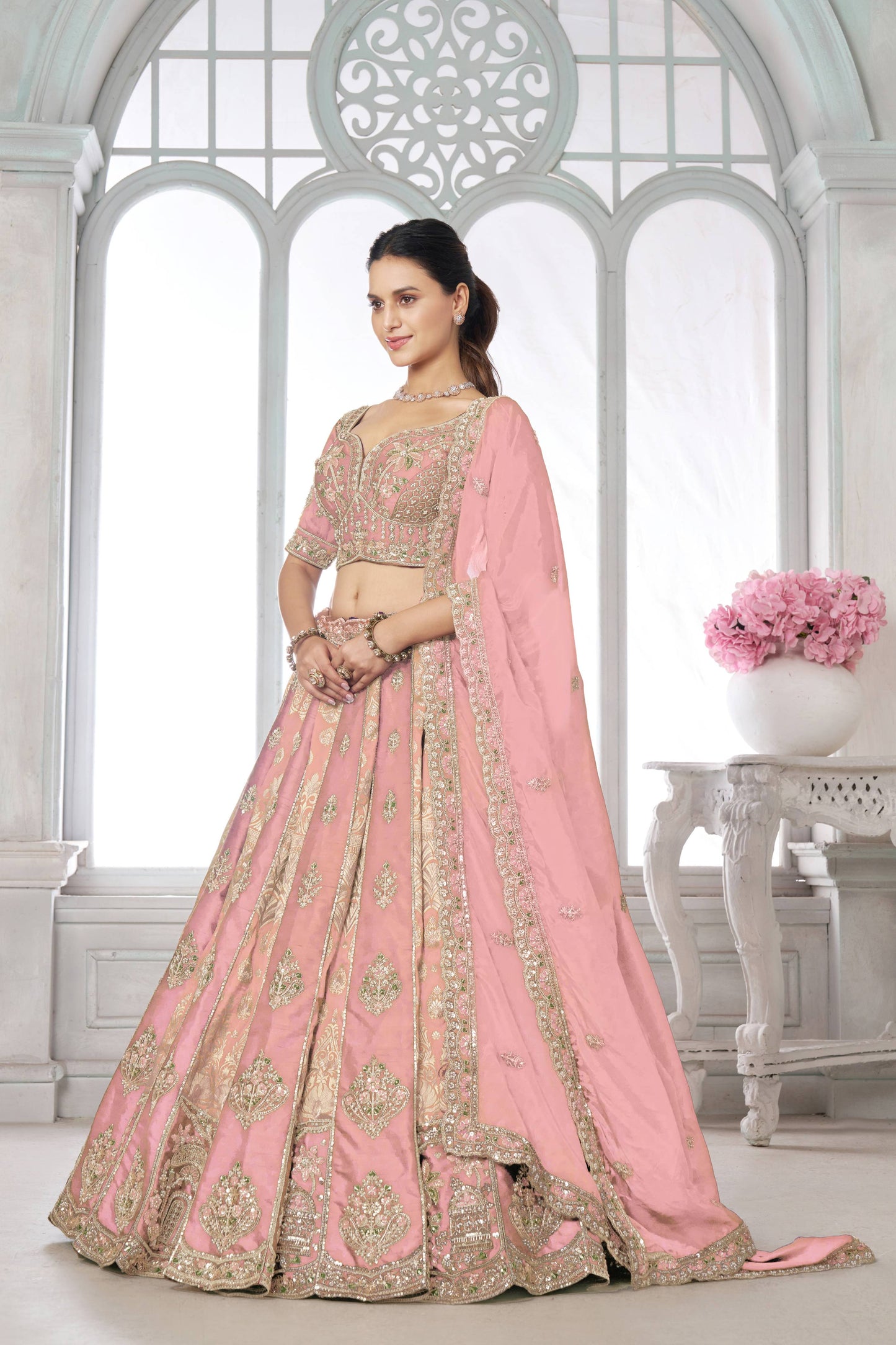 Rust Orange Designer Lehenga 2250