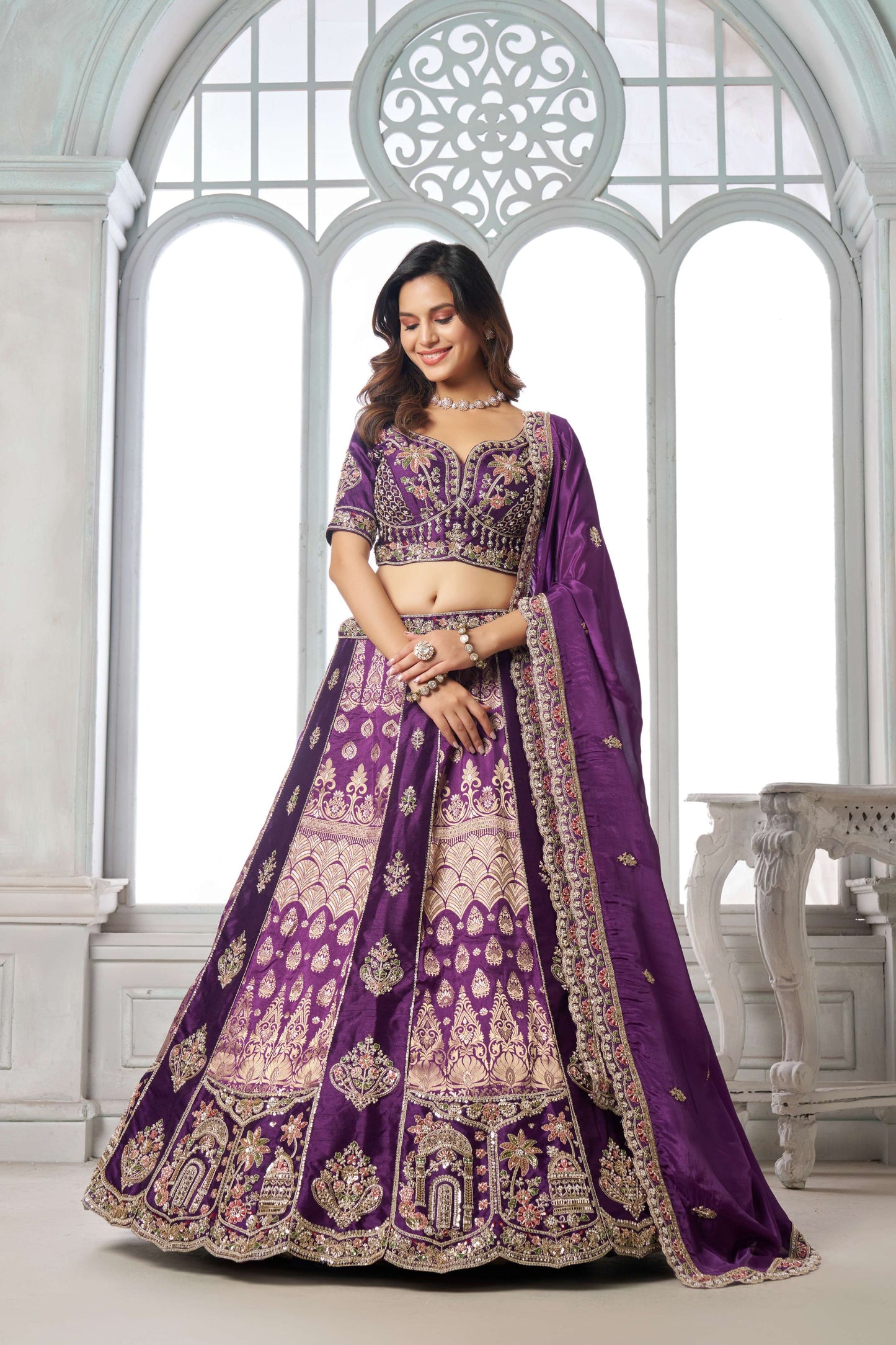 Rust Orange Designer Lehenga 2250