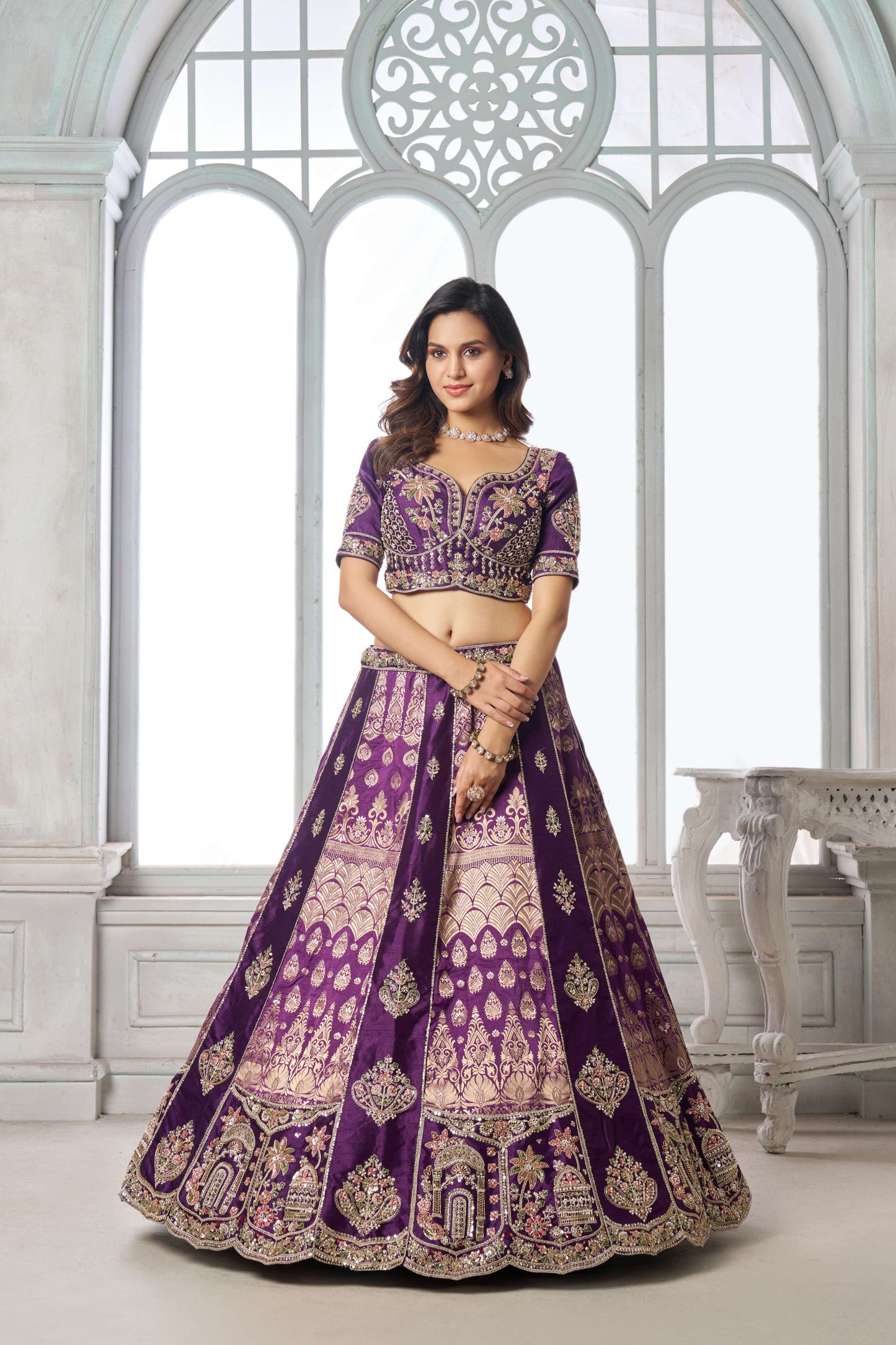 Rust Orange Designer Lehenga 2250