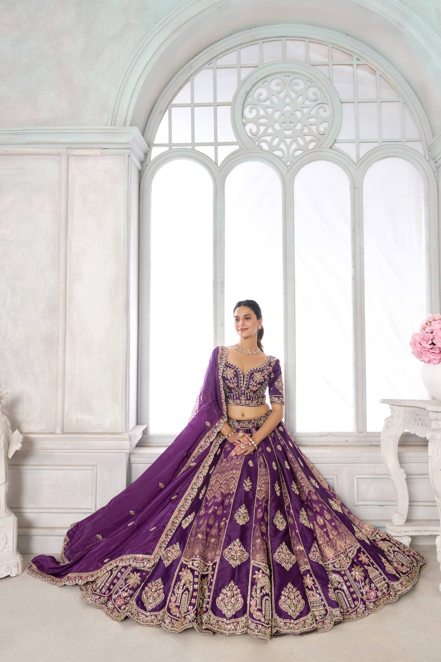 Rust Orange Designer Lehenga 2250