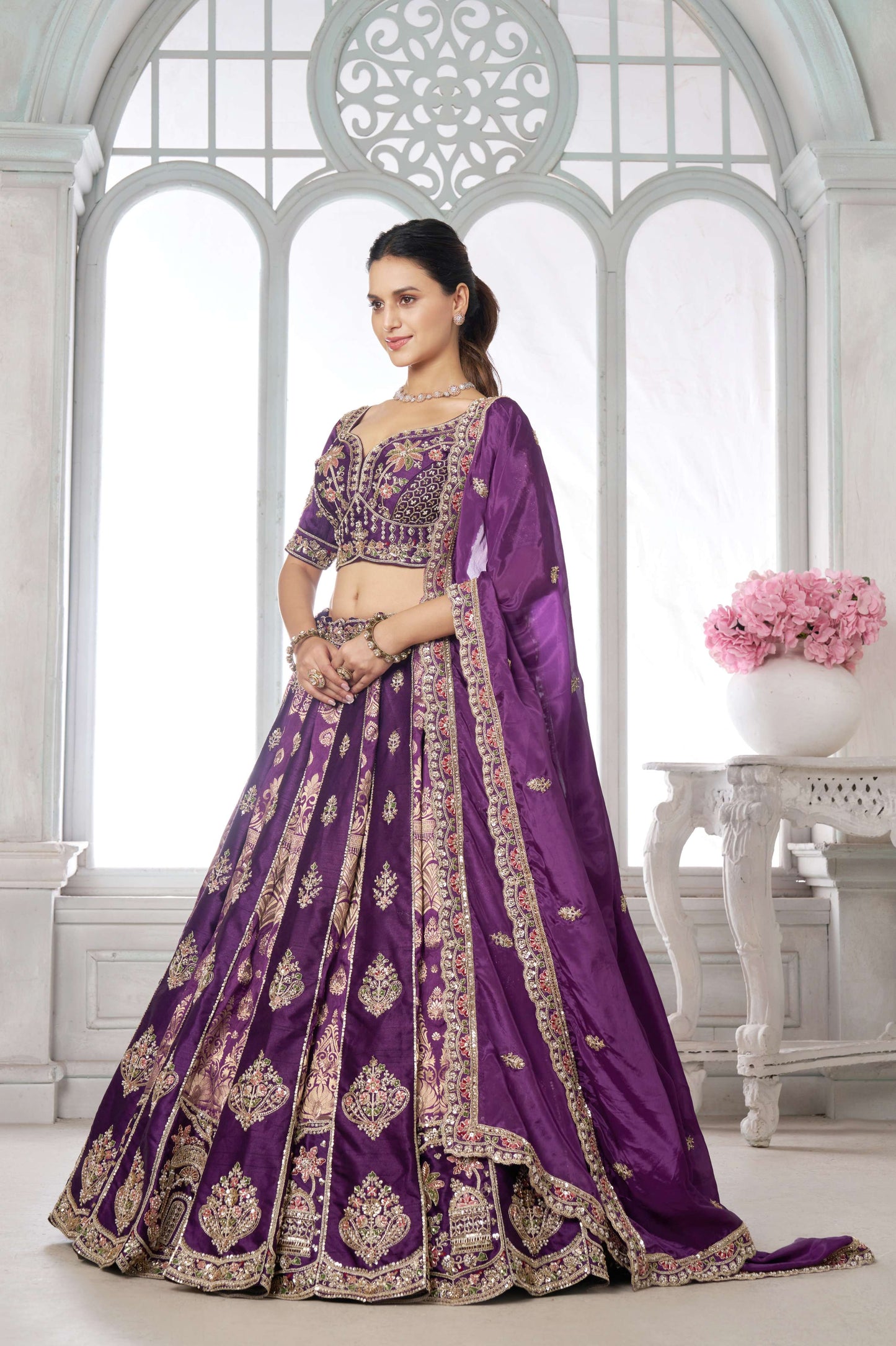 Rust Orange Designer Lehenga 2250