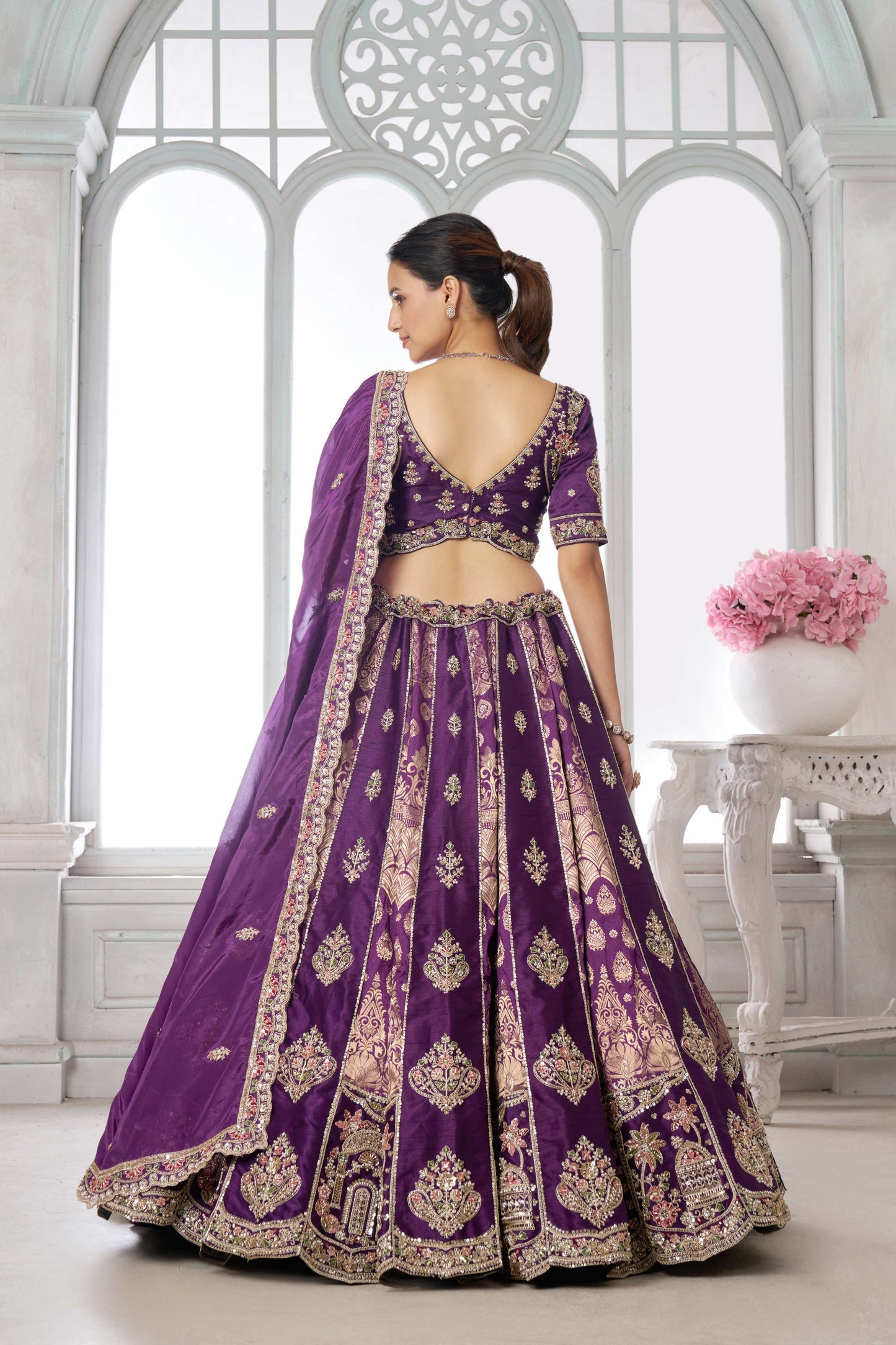 Rust Orange Designer Lehenga 2250