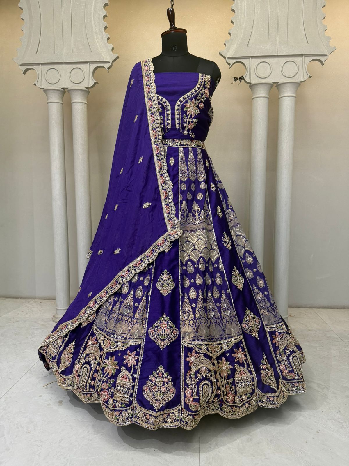 Rust Orange Designer Lehenga 2250