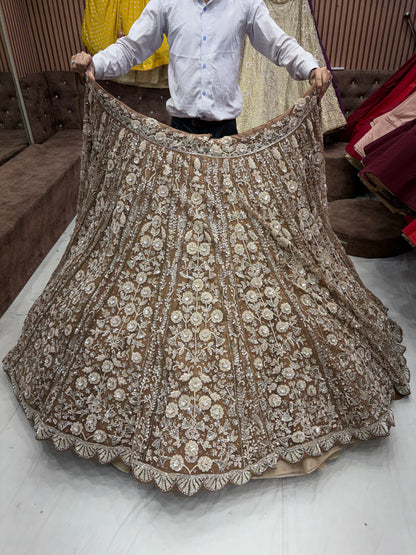 Peach Heavy Lehenga