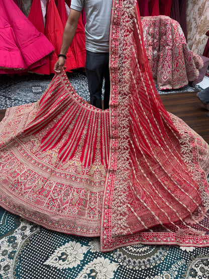 Rani Pink Peacock Bridal Lehenga - Shopping World