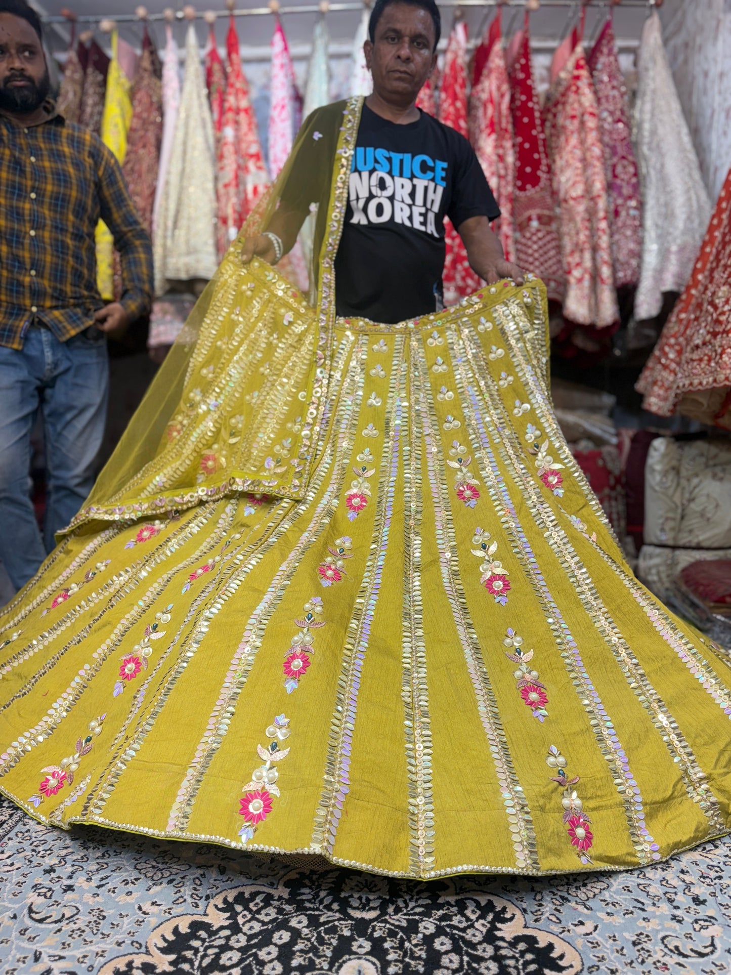 Designer yellow Haldi mehendi Lehenga