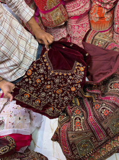 Maroon Bridal Lehenga