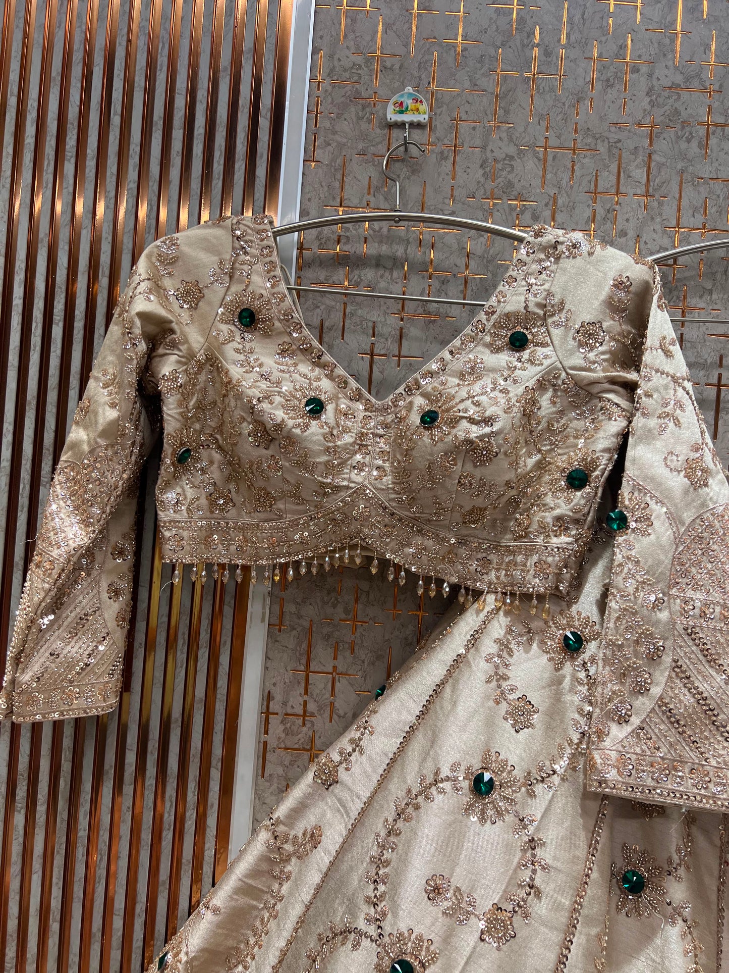 Pink Crop Top Lehenga