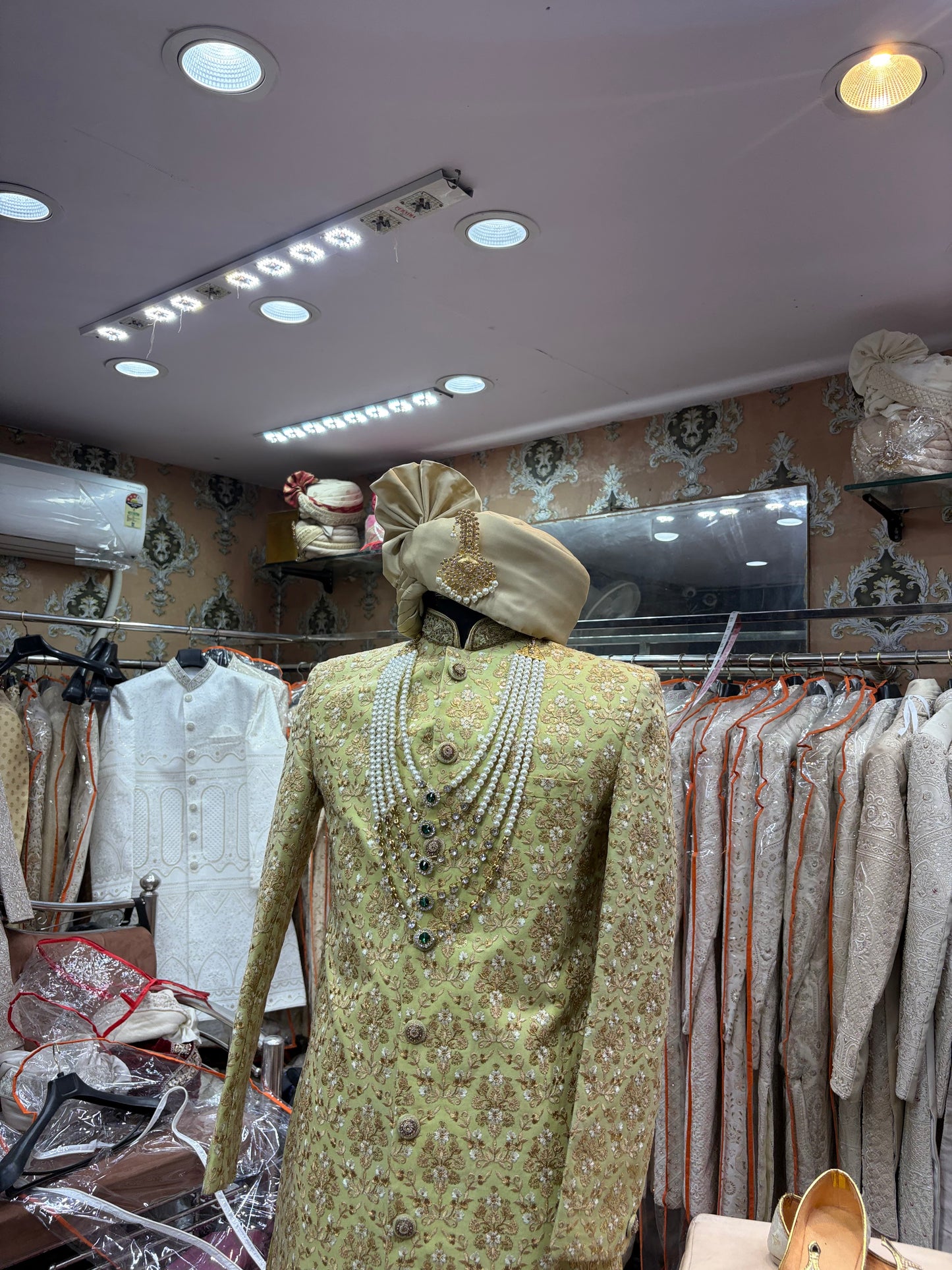 Pista green sherwani